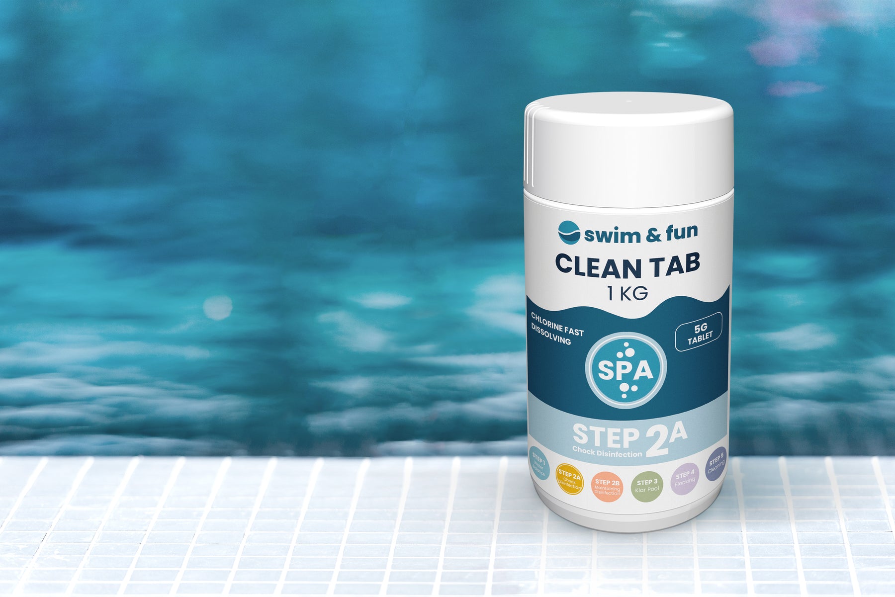 CleanTabs til isbad 5g, 1kg dåse