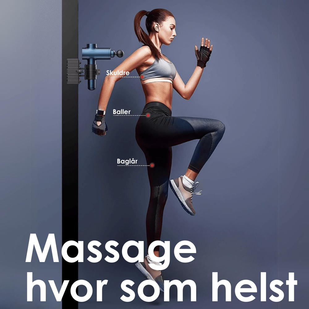 Holder til massagepistol - nem adgang til ryg og skuldre