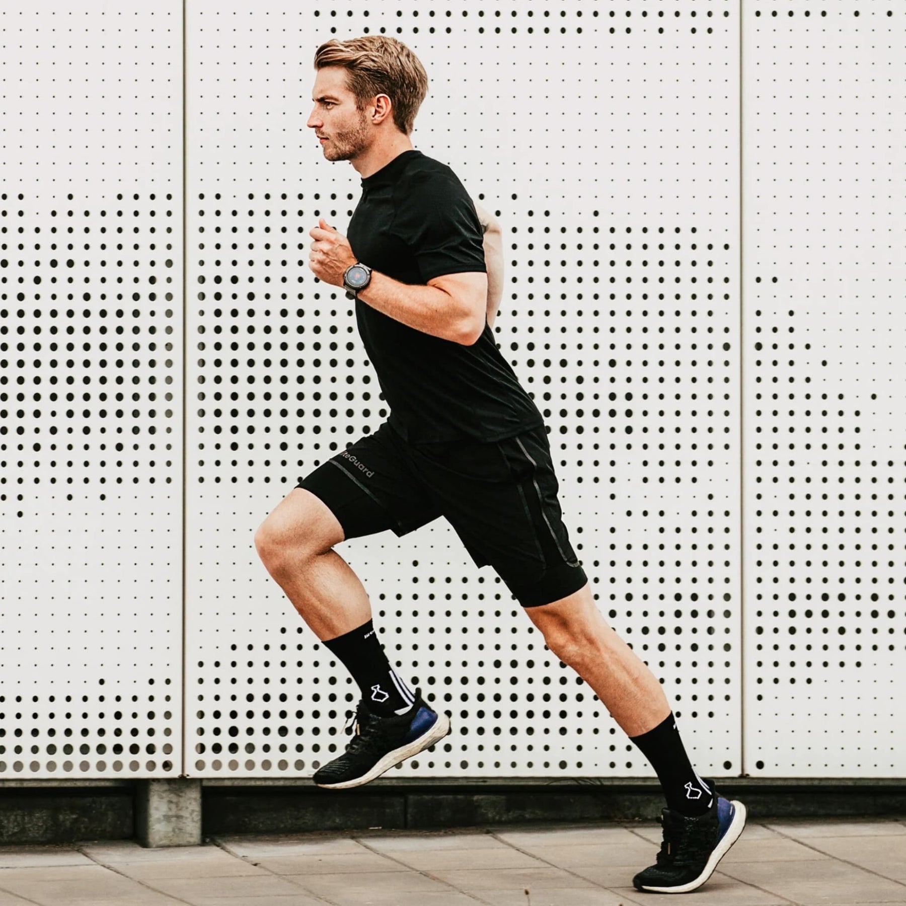 Løbestrømpe Sort- PRO-TECH LG SOCK