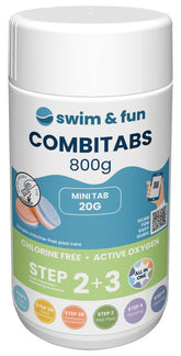 Combi Klorfrie Tabs, 20g, 800g dåse