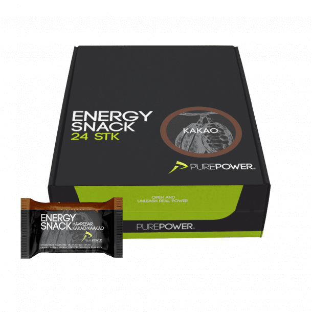 PurePower energibar med kakao - pakke med 24 stk