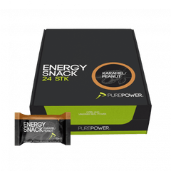 PurePower energibar med karamel og peanut - pakke med 24 stk
